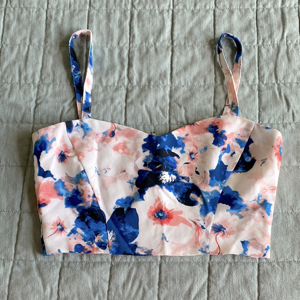 -fitted zip back cropped tank